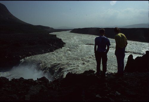 Þjórsá (canyon south of Búrfell)